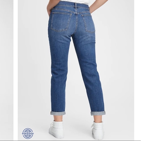 GAP Mid Rise Girlfriend Jeans Sz 29L - Picture 2 of 7